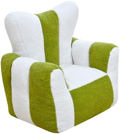 Kids Bean Bag Chair with Heart-Shaped Backrest, Soft Faux Fur Lounger