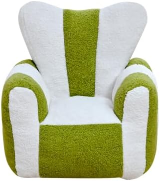 Kids Bean Bag Chair with Heart-Shaped Backrest, Soft Faux Fur Lounger
