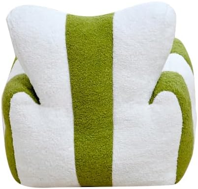Kids Bean Bag Chair with Heart-Shaped Backrest, Soft Faux Fur Lounger
