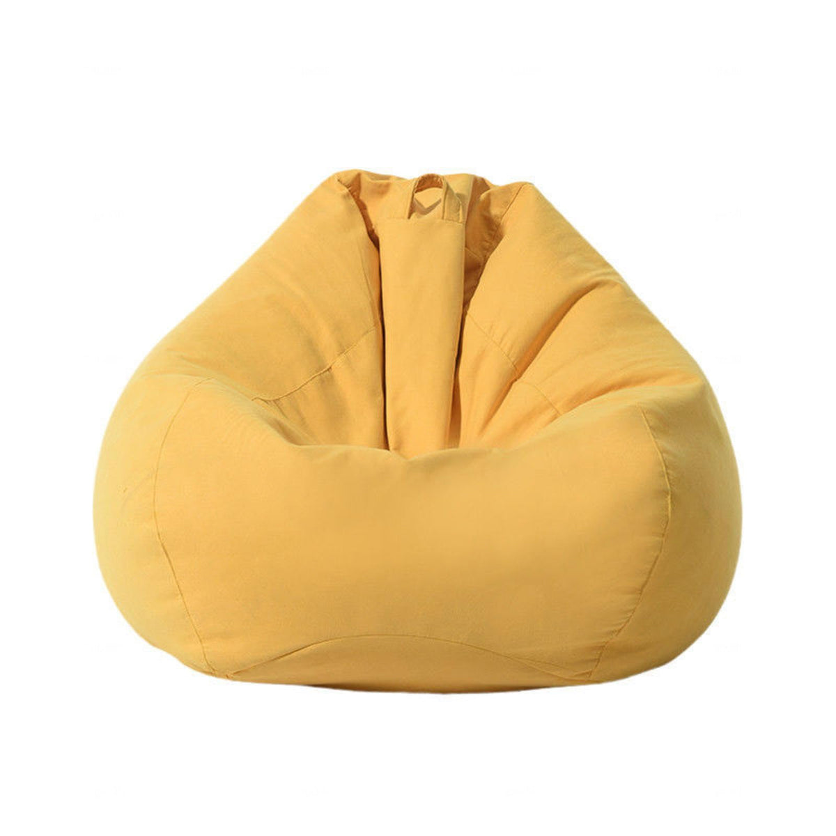 NIBHZ Stuffed Animal Storage Bean Bag Chair Cover (No Filler) for Kids and Adults.Pets Dogs/Cats Lazy Beds.Soft Premium Bean Bag for Organizing Children Plush Toys,Yellow-70X80cm