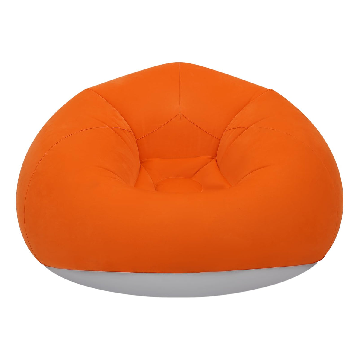 6 Pcs Inflatable Bean Bag Chair Set Blow Up Couch with Foot Pump Inflatable Chairs for Movie Night Outdoor Sofa for Camping Beach & Lounge (Orange)
