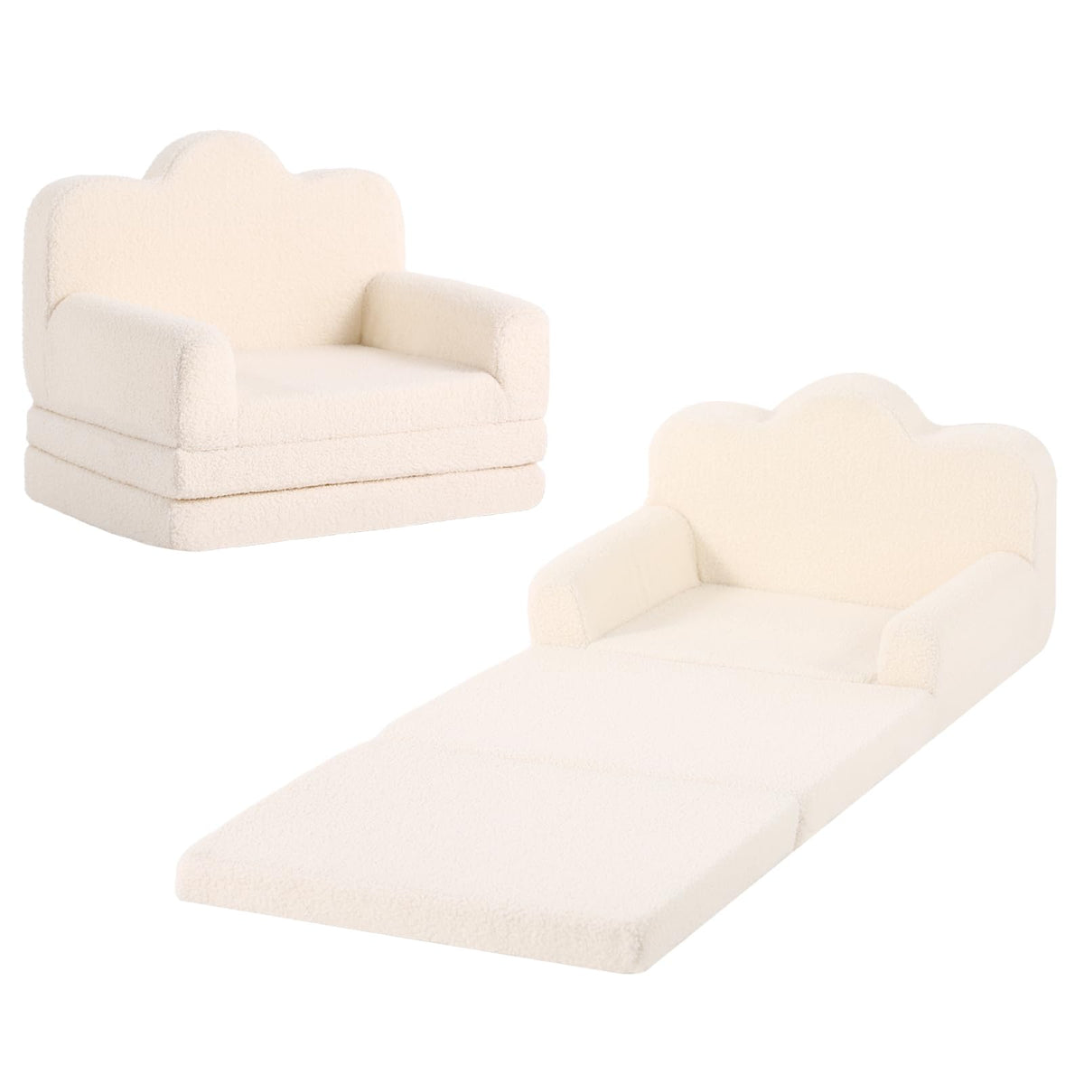 Kids Chair Plush Kids Couch, Comfy Kid Sofa Chair for Playroom, Convertible Child Couch for Playroom, Girls and Boys, Reading Chair for Kids Grey