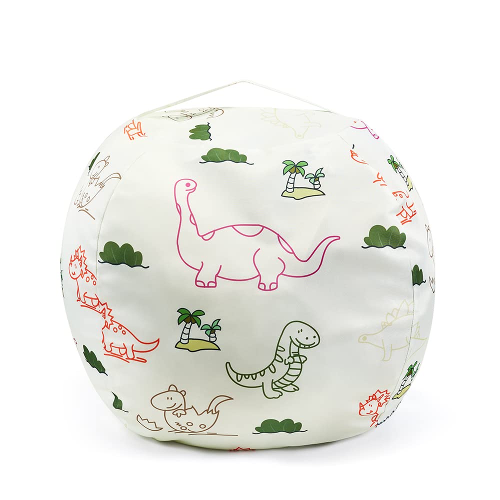 LMYOVE Stuffed Animal Storage Bean Bag Chair Cover for Kids, Organizing Plush Toys for Girls and Boys (26'', Football)