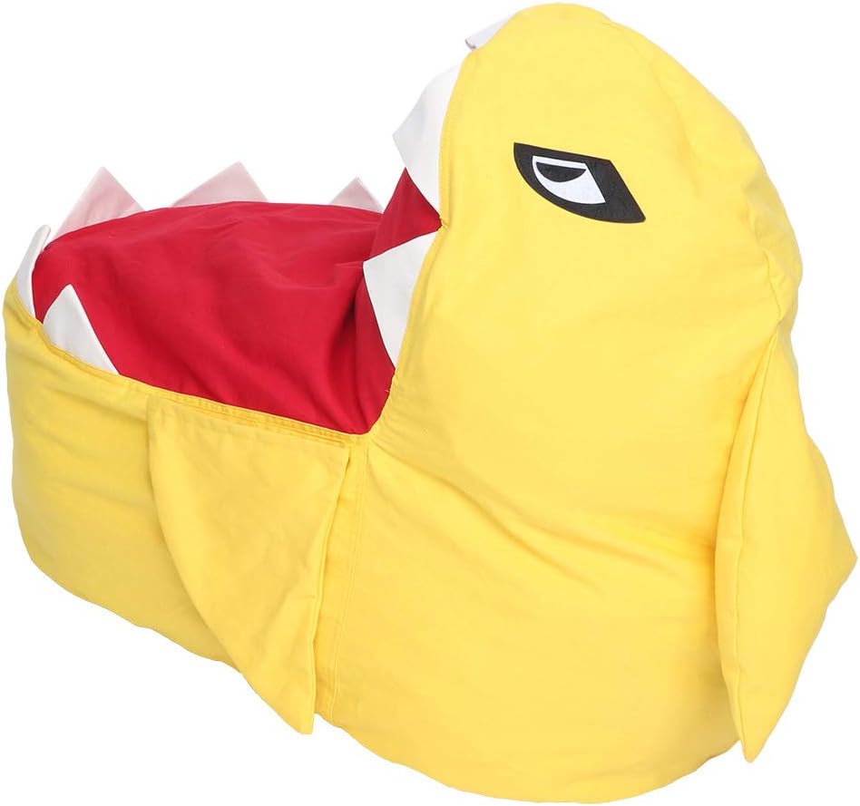 Stuffed Animal Storage Bean Bag Chair Portable Cute Appearance Large Capacity Kids Toy Bag With Fun Design and Versatile Functionality for Neat and Tidy Playroom Or Bedroom Dcor (Yellow)