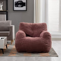 Bean Bag Chair, Tufted Bean Bag Sofa with Boucle Fabric, Comfy Lazy Chair with Filler, Living Room Sofa for Adults Teens, Accent Couch for Bedroom Dorm, Coffee (White)
