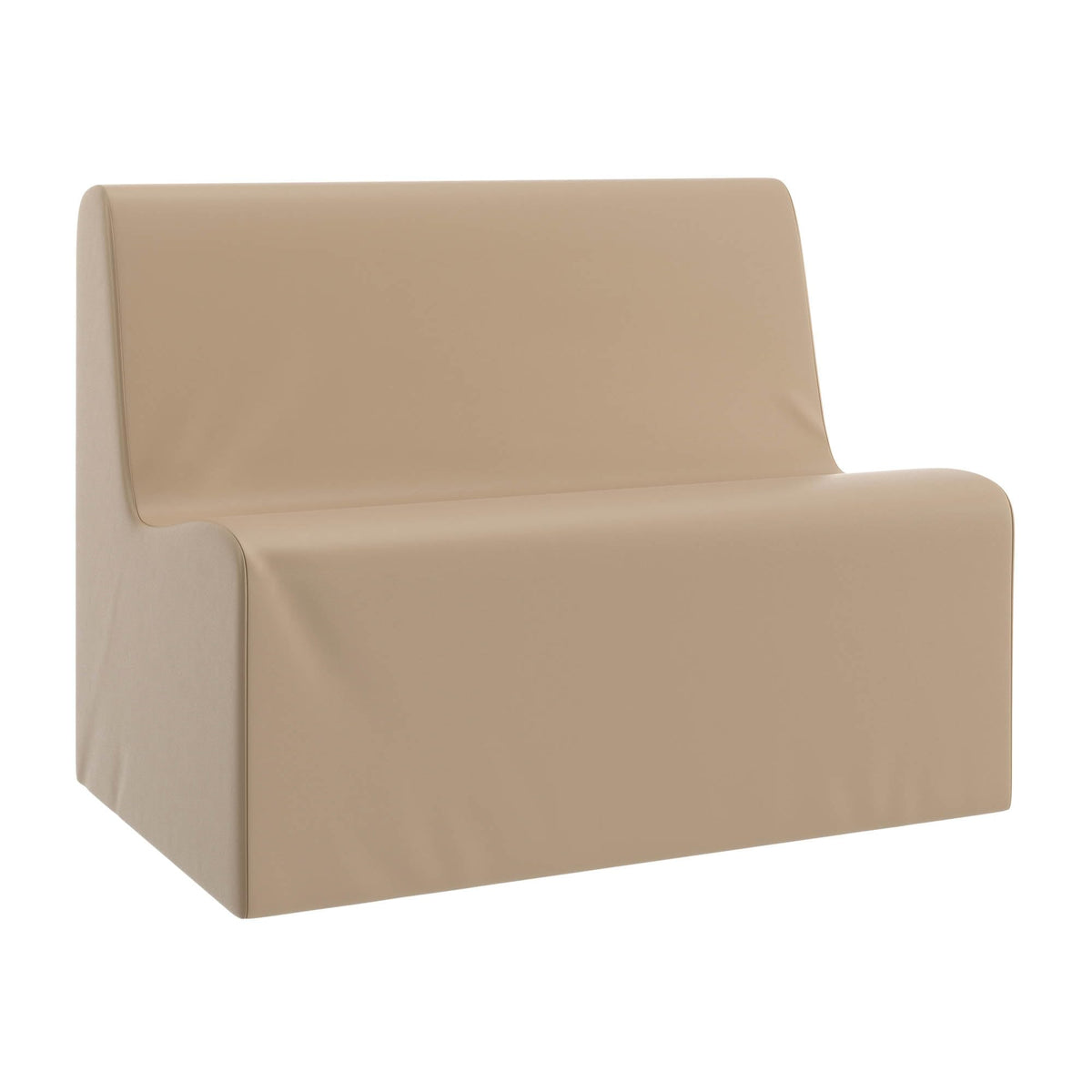 Children's Factory Medium Contour Sofa, Mix-and-Match Kids Chairs, Sofas, Corner Ottomans and Cubes, Foam-Filled and Water-Resistant, Flexible Seating for Classroom Elementary, Fog Blue Kids Couch