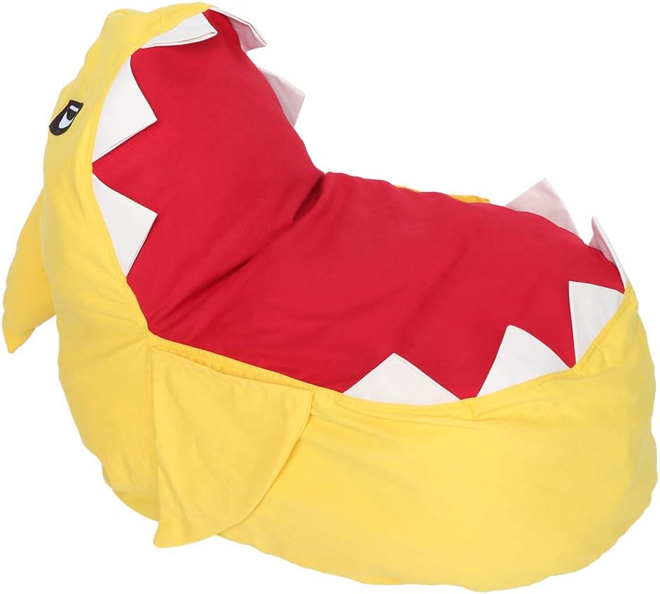 Stuffed Animal Storage Bean Bag Chair Portable Cute Appearance Large Capacity Kids Toy Bag With Fun Design and Versatile Functionality for Neat and Tidy Playroom Or Bedroom Dcor (Yellow)