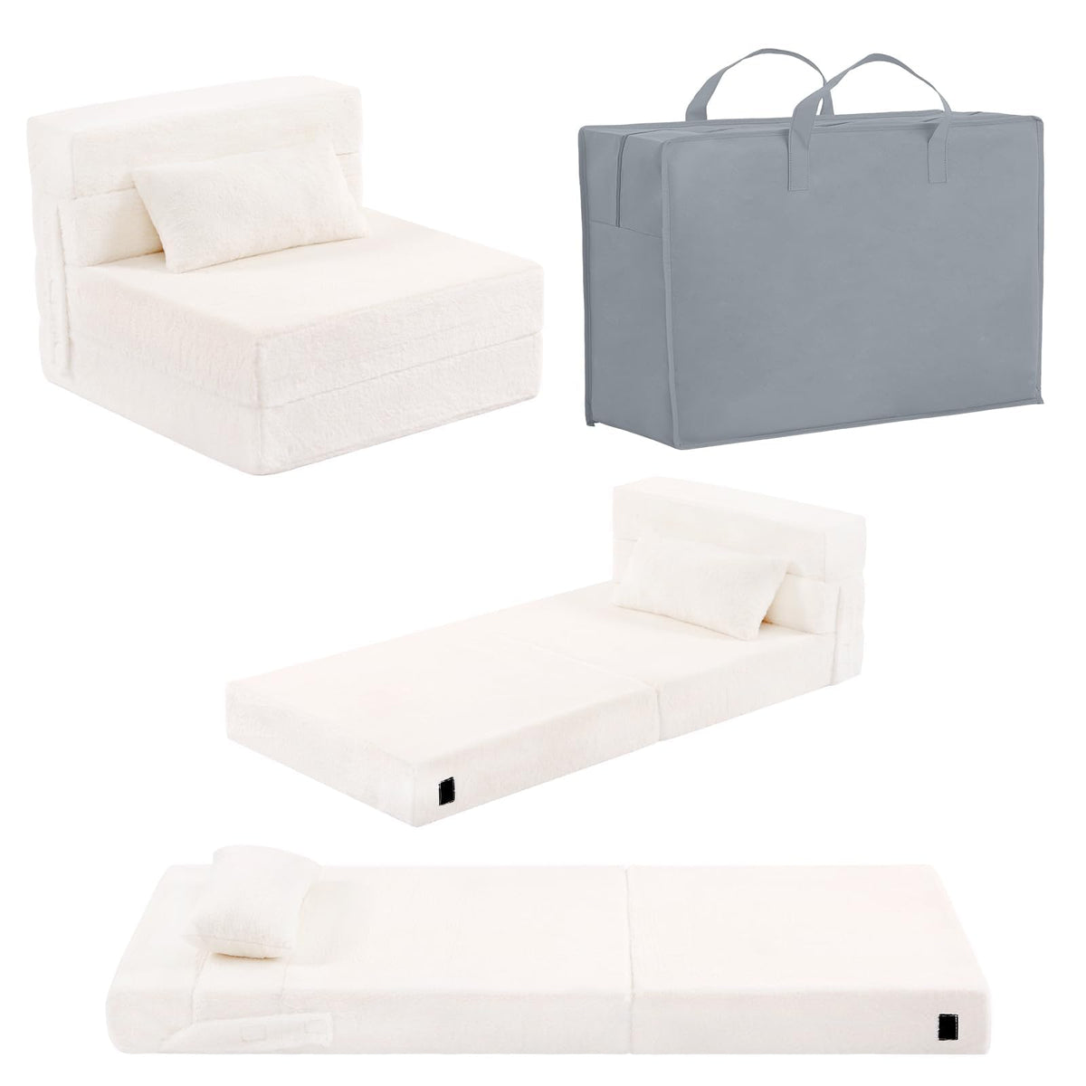 Foldable Sofa for Kids with Pillow, Washable Folding Floor Mat for Child