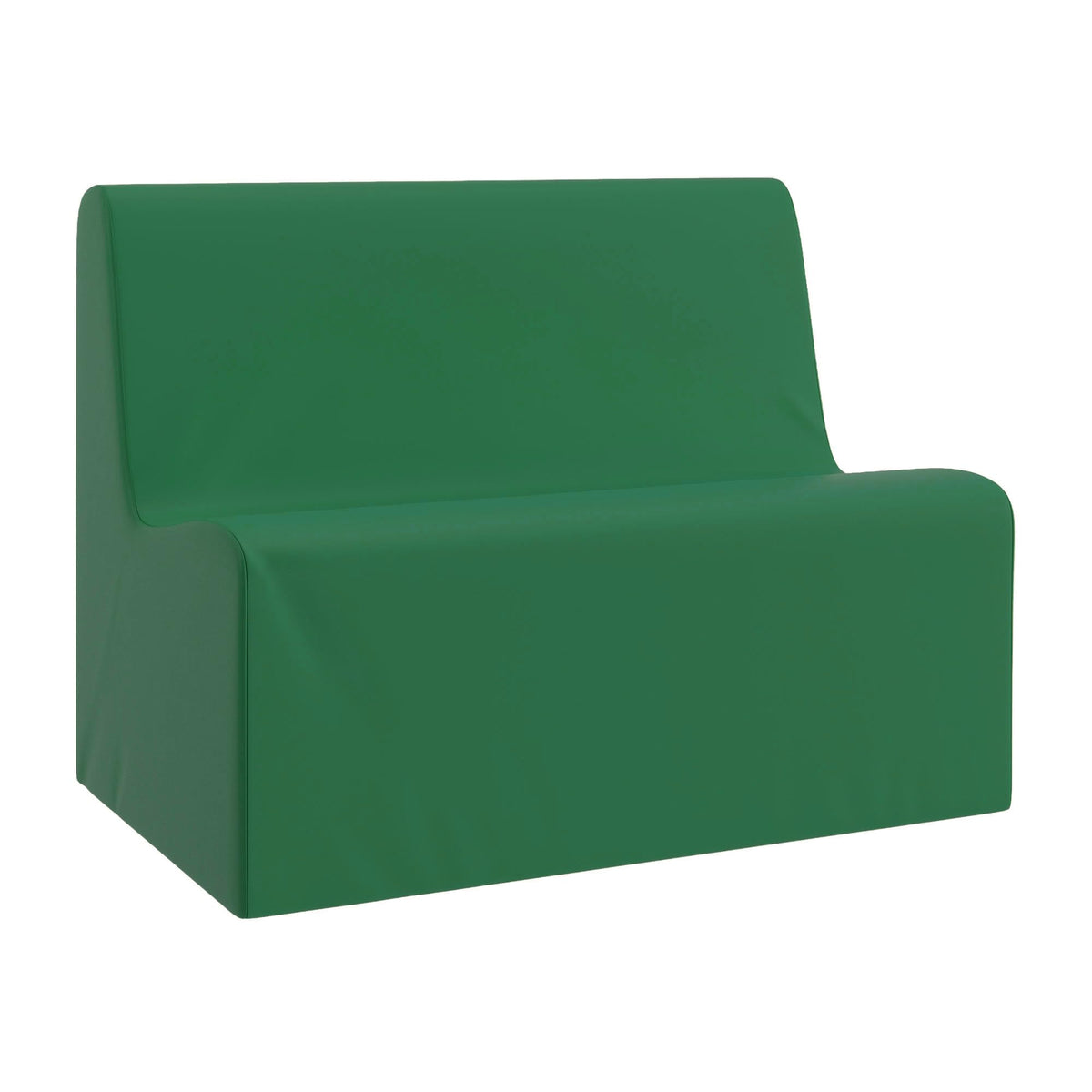 Children's Factory Medium Contour Sofa, Mix-and-Match Kids Chairs, Sofas, Corner Ottomans and Cubes, Foam-Filled and Water-Resistant, Flexible Seating for Classroom Elementary, Fog Blue Kids Couch