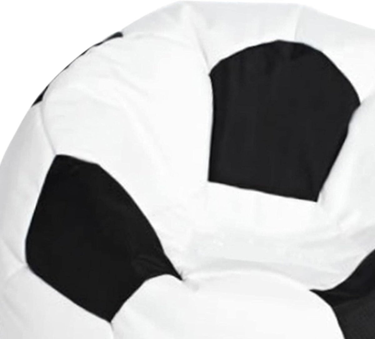 misppro Bean Bag Chair Cover Sofa Slipcover Without Filling, Plush Toys Organizer for Kids - Football White, 80cm