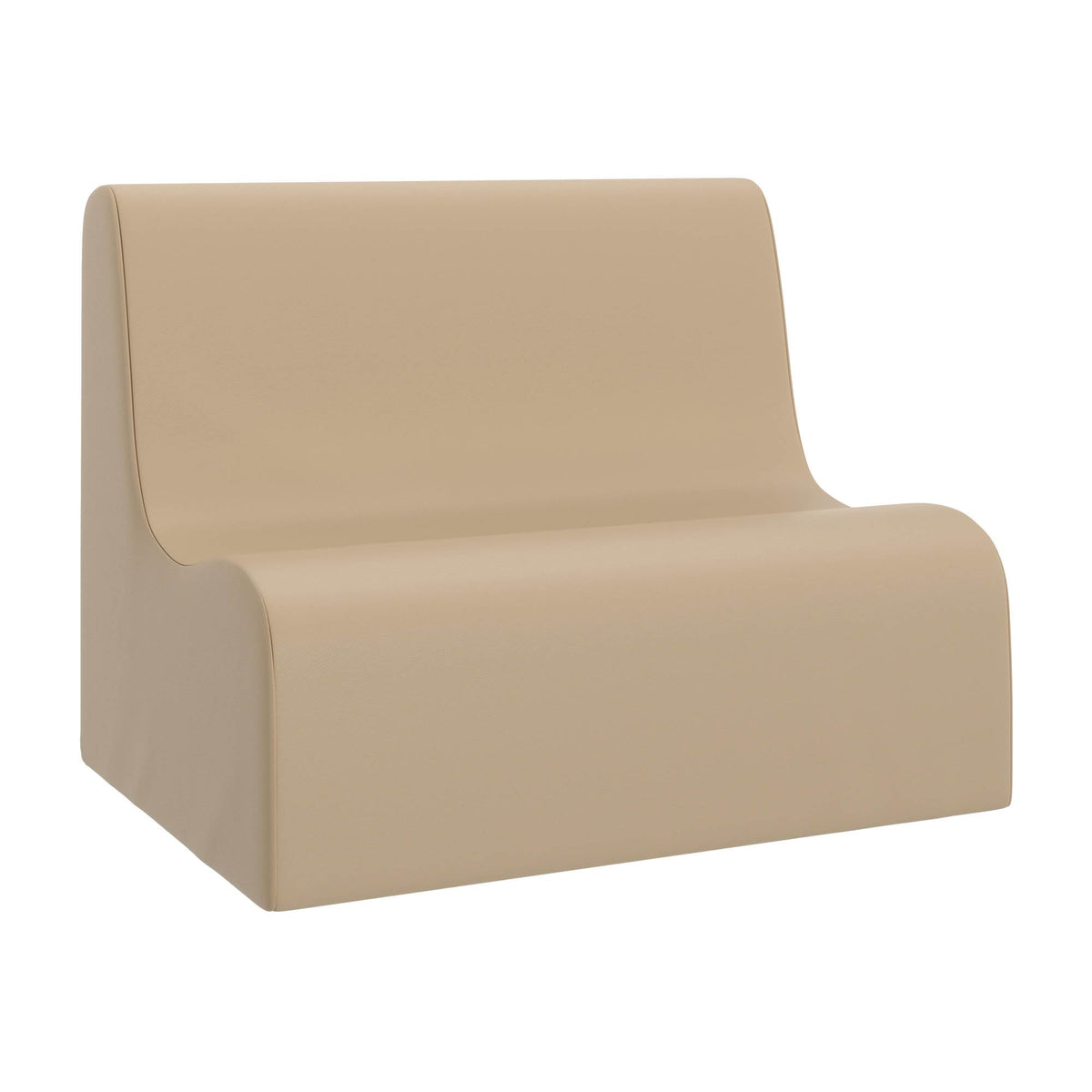 Children's Factory Medium Contour Sofa, Mix-and-Match Kids Chairs, Sofas, Corner Ottomans and Cubes, Foam-Filled and Water-Resistant, Flexible Seating for Classroom Elementary, Fog Blue Kids Couch