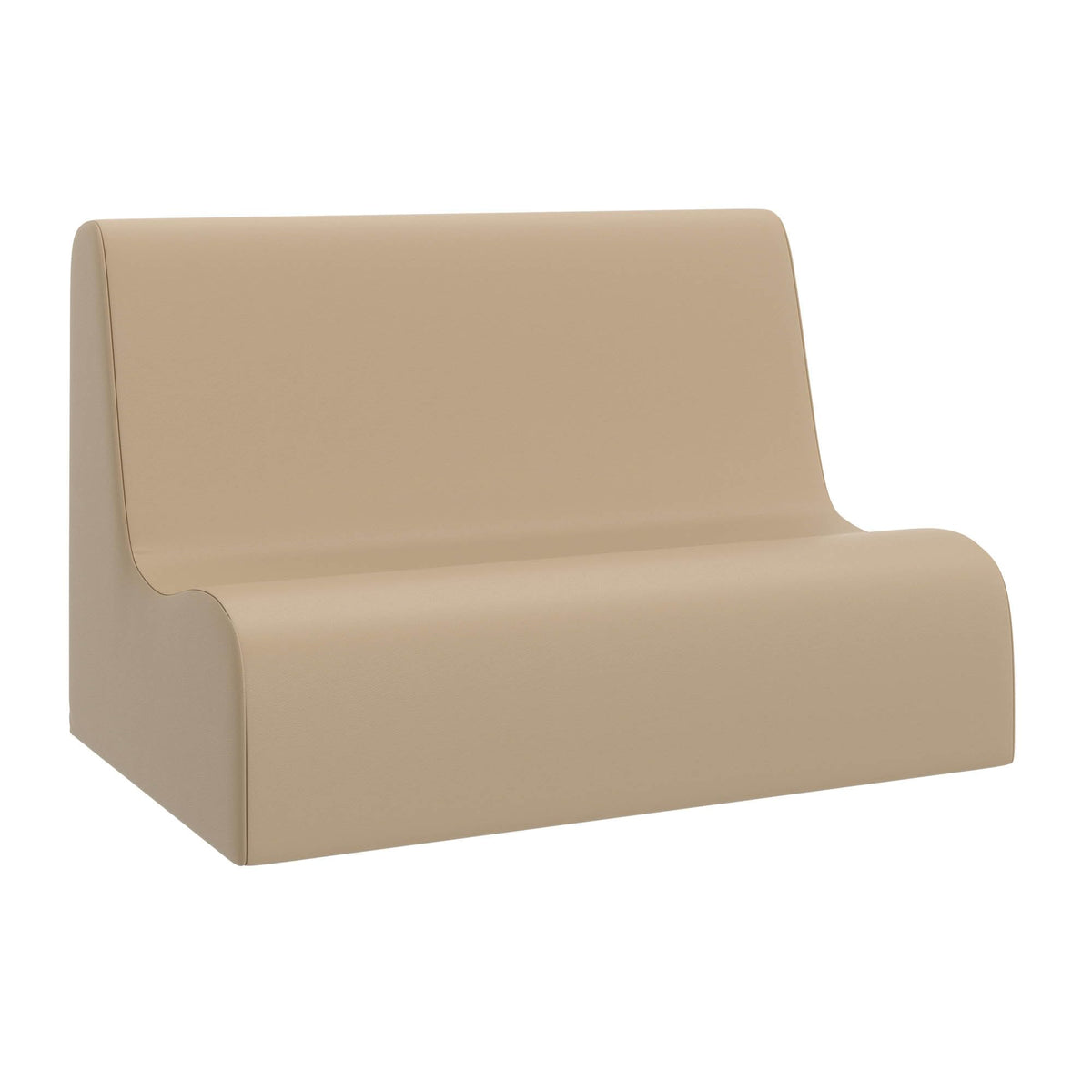 Children's Factory Medium Contour Sofa, Mix-and-Match Kids Chairs, Sofas, Corner Ottomans and Cubes, Foam-Filled and Water-Resistant, Flexible Seating for Classroom Elementary, Fog Blue Kids Couch