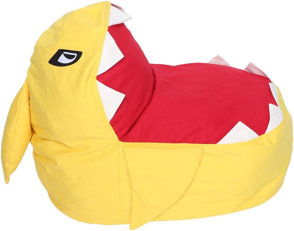 Stuffed Animal Storage Bean Bag Chair Portable Cute Appearance Large Capacity Kids Toy Bag With Fun Design and Versatile Functionality for Neat and Tidy Playroom Or Bedroom Dcor (Yellow)