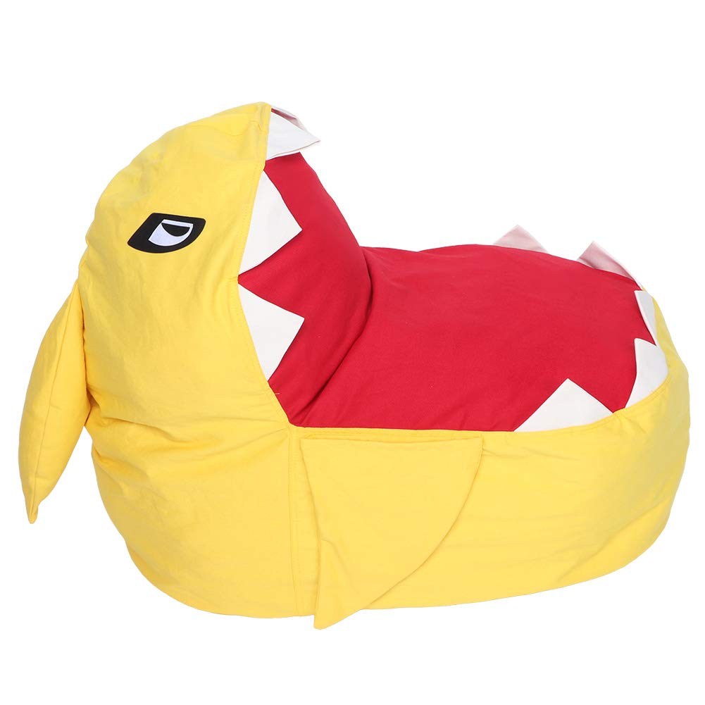 Stuffed Animal Storage Bean Bag Chair Portable Cute Appearance Large Capacity Kids Toy Bag With Fun Design and Versatile Functionality for Neat and Tidy Playroom Or Bedroom Dcor (Yellow)