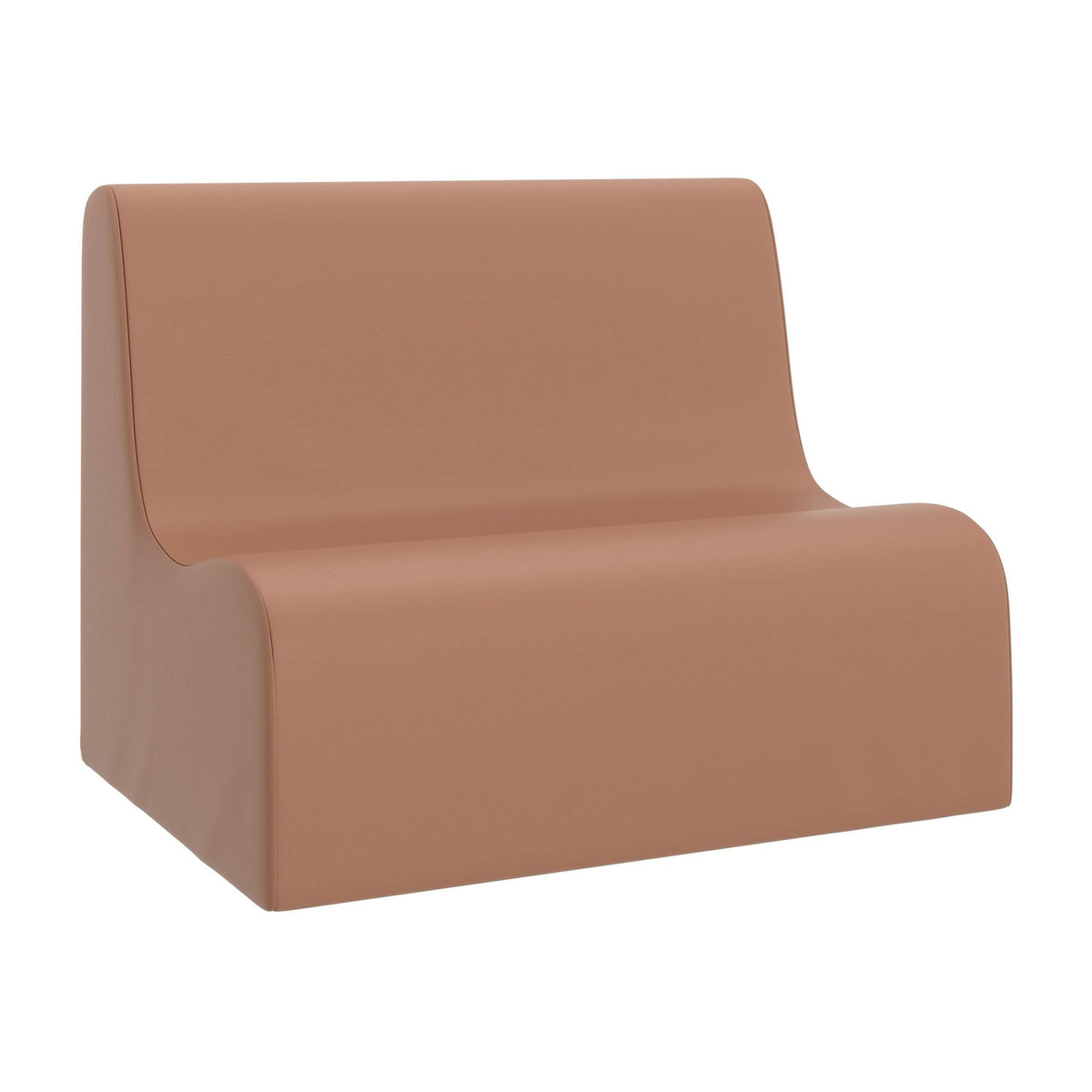 Children's Factory Medium Contour Sofa, Mix-and-Match Kids Chairs, Sofas, Corner Ottomans and Cubes, Foam-Filled and Water-Resistant, Flexible Seating for Classroom Elementary, Fog Blue Kids Couch