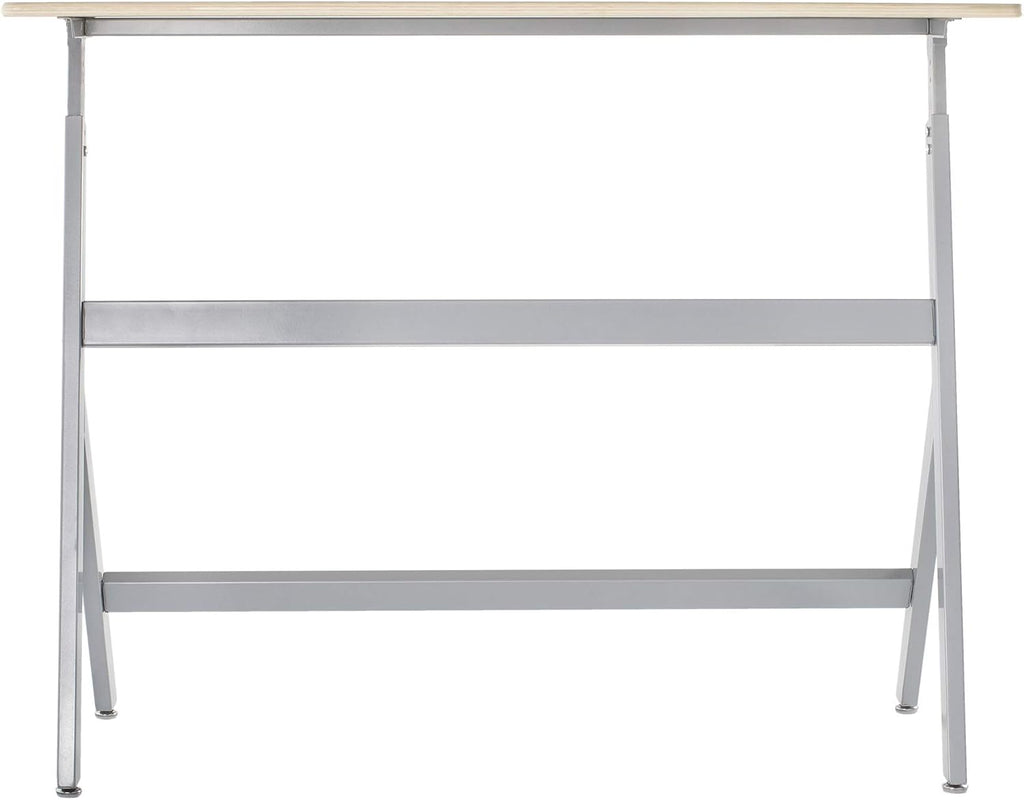 Guidecraft Standing Collaboration Desk for Kids and Adults: Adjustable Height Birch Plywood Table with Metal Legs for Home, Office, Classrooms and More