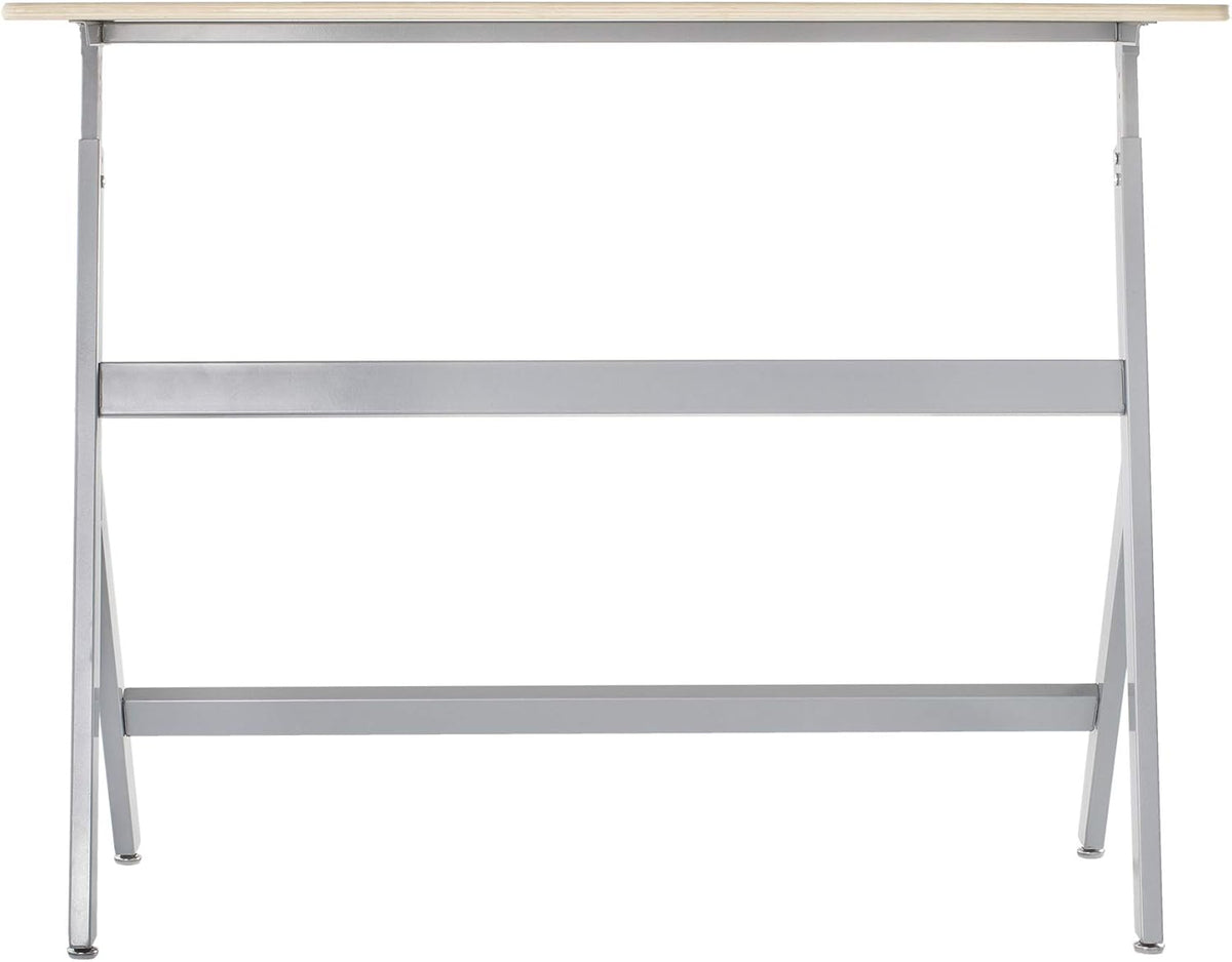 Guidecraft Standing Collaboration Desk for Kids and Adults: Adjustable Height Birch Plywood Table with Metal Legs for Home, Office, Classrooms and More