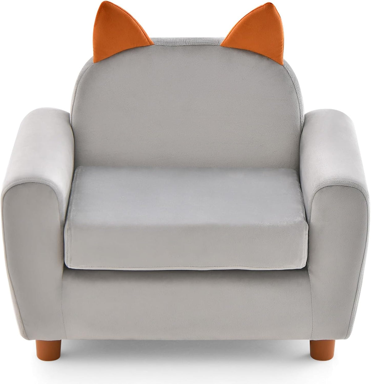 INFANS Kids Sofa, Children Armrest Chair with Sturdy Wood Construction and Dutch Velvet, Upholstered Toddler Armrest Couch Furniture for Nursery Kindergarten Playroom Preschool, Gift for Boys Girls