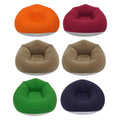 6 Pcs Inflatable Bean Bag Chair Set Blow Up Couch with Foot Pump Inflatable Chairs for Movie Night Outdoor Sofa for Camping Beach & Lounge (Orange)