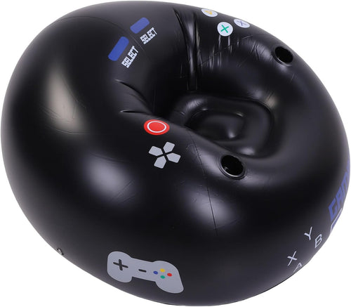 Asixxsix Inflatable Gaming Chair, 220lbs Load Capacity Blow Up Bean Bag Chair, Kids Computer with Cup Holders and Side Pockets for Boys Room Game Room Furniture