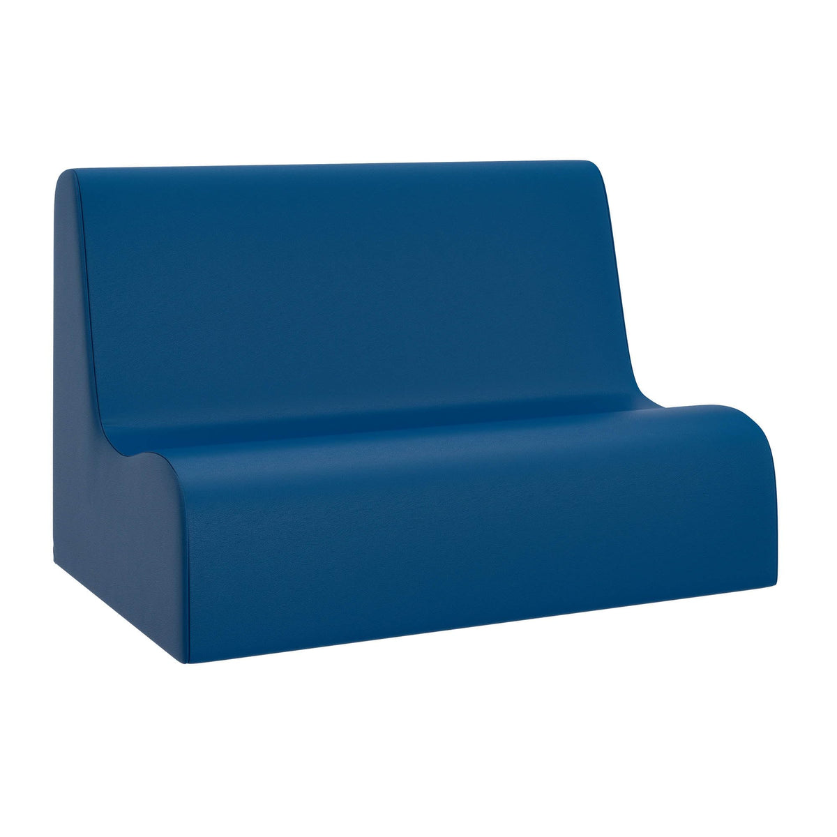 Children's Factory Medium Contour Sofa, Mix-and-Match Kids Chairs, Sofas, Corner Ottomans and Cubes, Foam-Filled and Water-Resistant, Flexible Seating for Classroom Elementary, Fog Blue Kids Couch