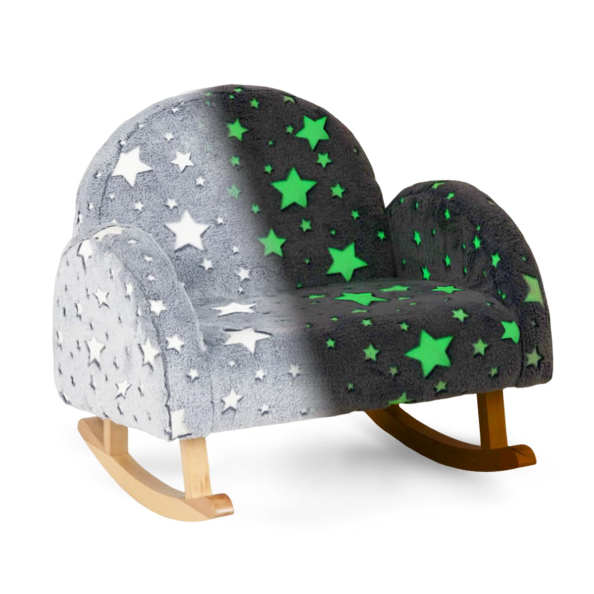 INFANS Kids Sofa, Toddler Armchair with Solid Wooden Frame Anti-Tipping Design Plush Fabric, Upholstered Children Chair for Kindergarten Playroom Preschool, Gift for Boys Girls, Toddler Couch