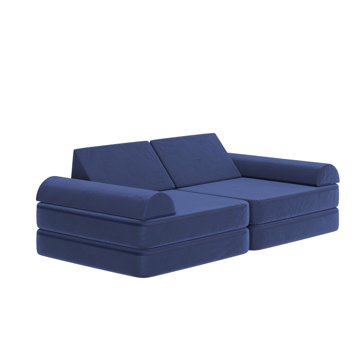 Flash Furniture Kids Play Couch, 6-Piece, 56", Blue