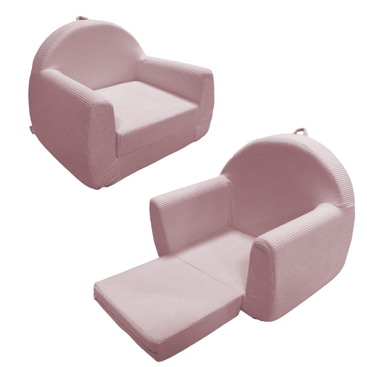 Toddler Couch, Soft Kids Couch Bed Fold Out, 2-in-1 Kids Chairs Comfy, Toddler Chairs 1-8 Years Old, Toddler Chairs Comfy, Kid Sofa Lounge Chair(100% Polyester, Beige White, 27.5"×17.7"×20.8")
