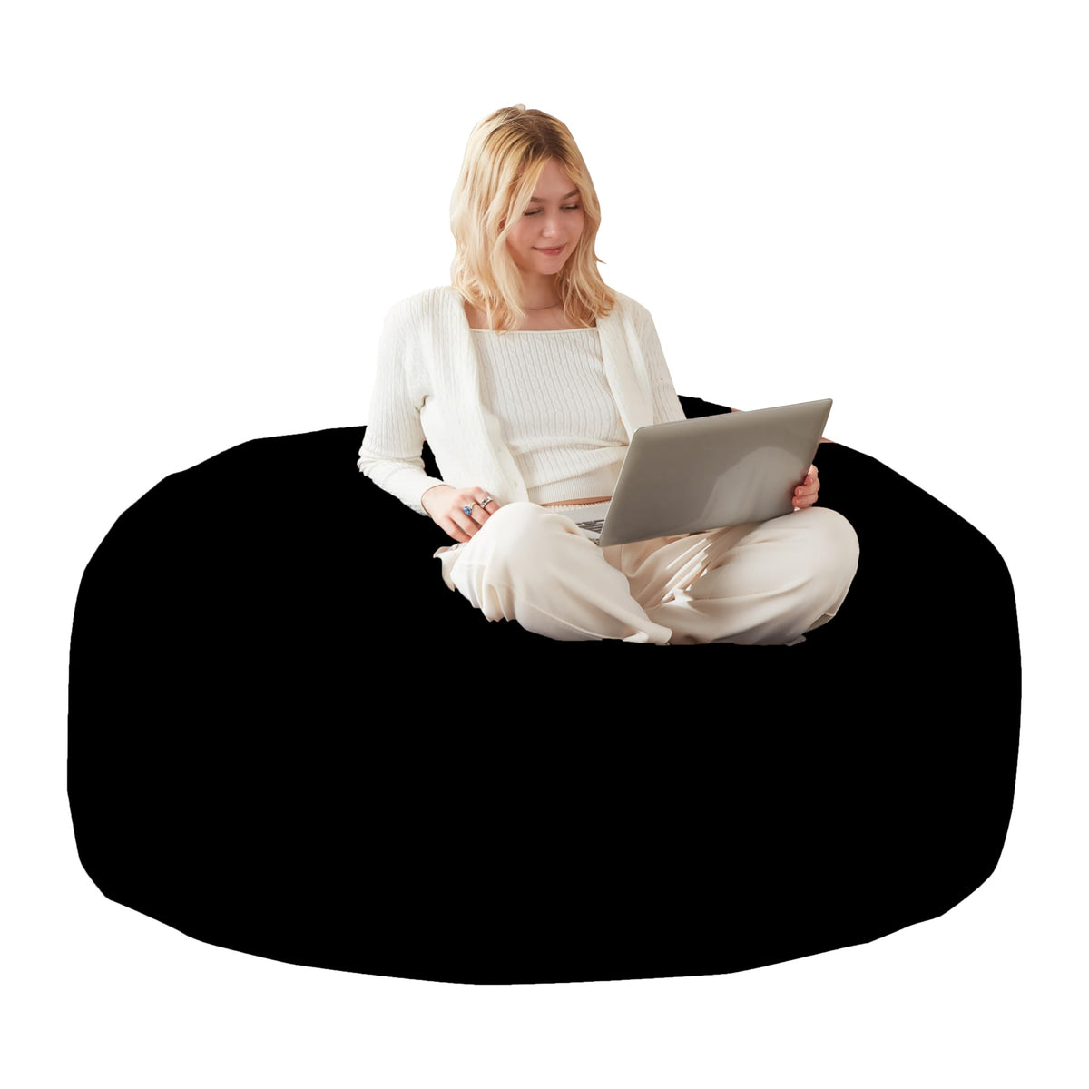 6FT Bean Bag Chair, Memory Foam Filled Adult Bean Bag Sofa