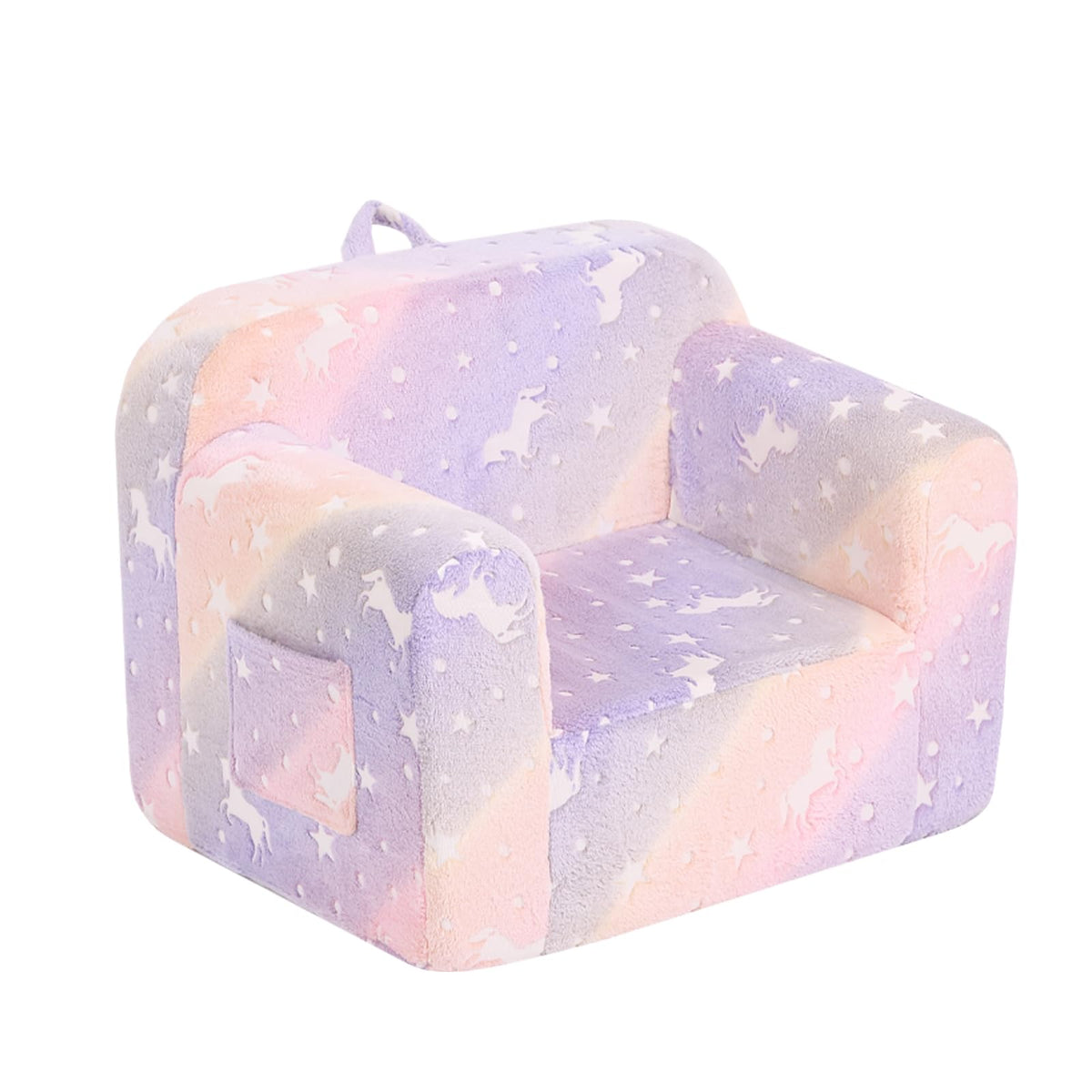 Kids Chair Plush Kids Couch, Comfy Kid Sofa Chair for Playroom, Convertible Child Couch for Playroom, Girls and Boys, Reading Chair for Kids Grey
