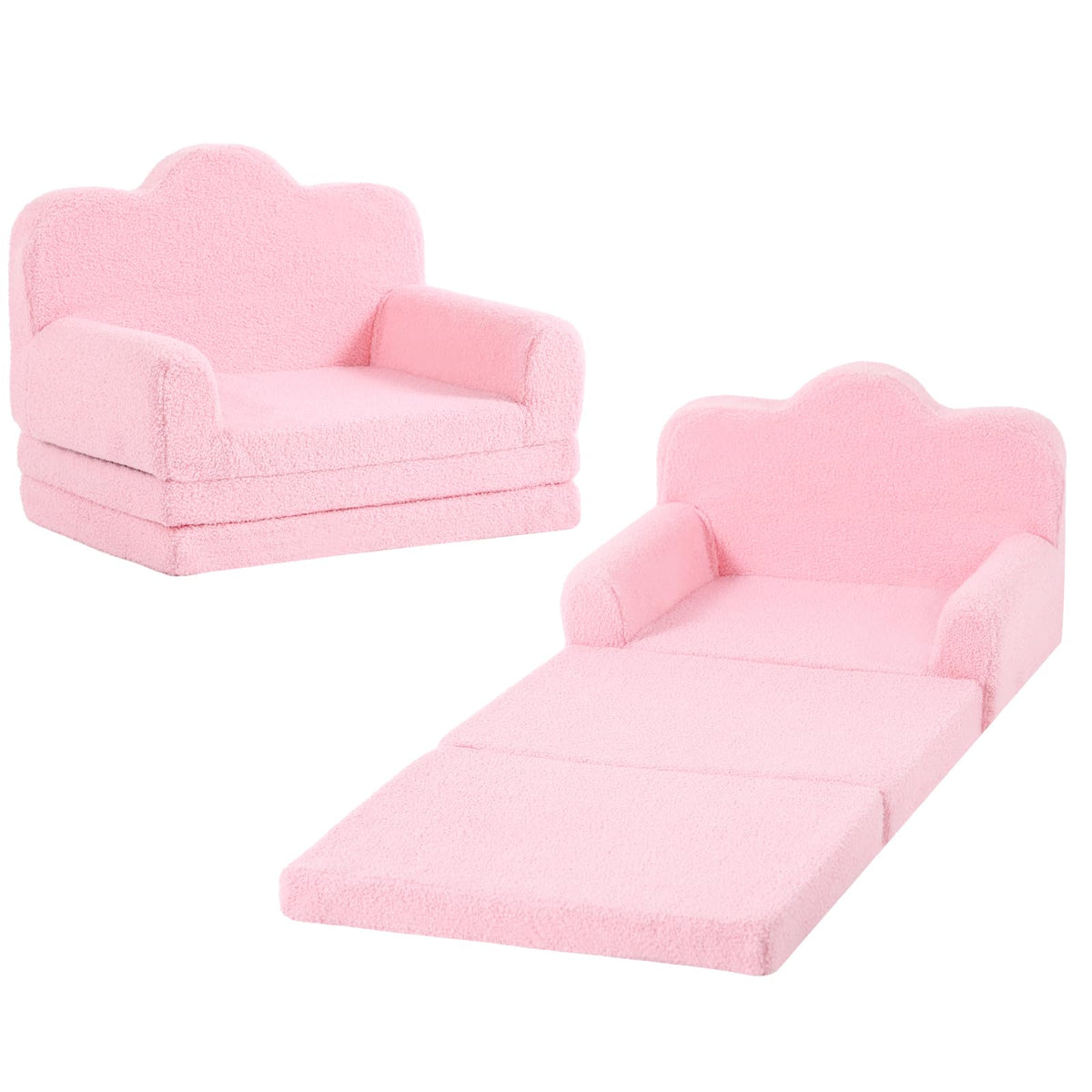 Kids Chair Plush Kids Couch, Comfy Kid Sofa Chair for Playroom, Convertible Child Couch for Playroom, Girls and Boys, Reading Chair for Kids Grey