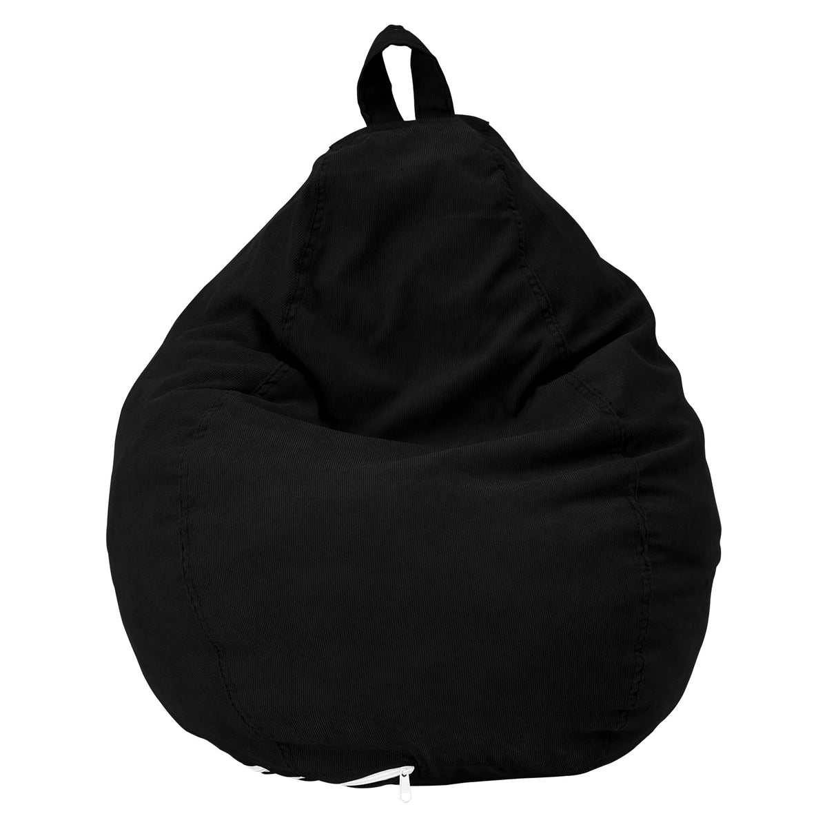 Bean Bag Chair Cover No Filler, Soft Corduroy Bean Bag Cover, Plush Toys Organizer Holder, Comfortable Beanbag Chairs Cover with Handle Stuffed Animal Bean Bag for Kids Adults Plush Toys (Pink)