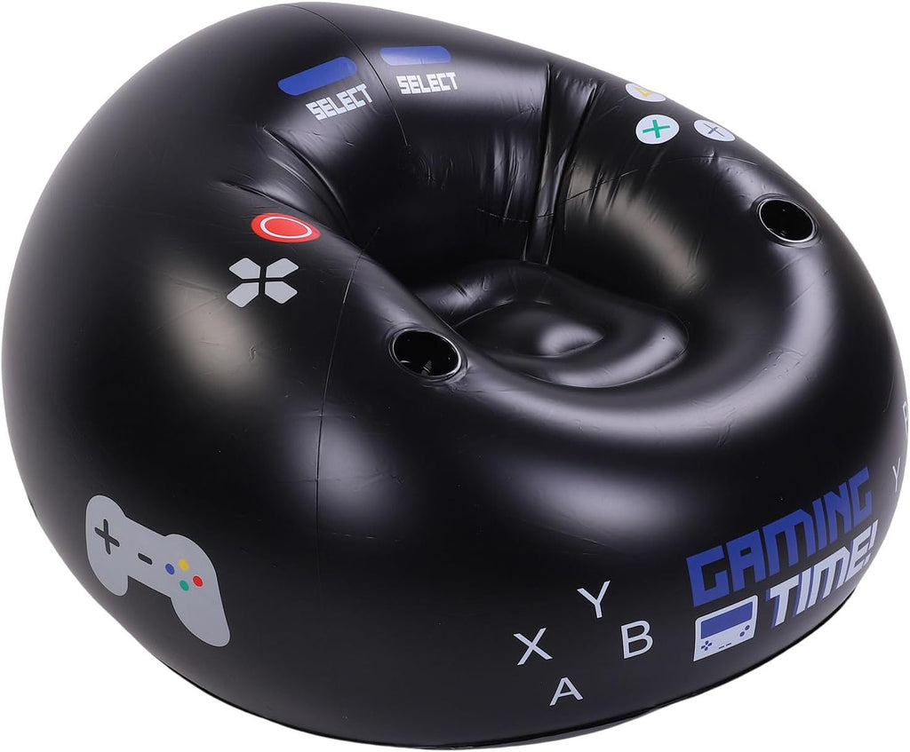 Asixxsix Inflatable Gaming Chair, 220lbs Load Capacity Blow Up Bean Bag Chair, Kids Computer with Cup Holders and Side Pockets for Boys Room Game Room Furniture