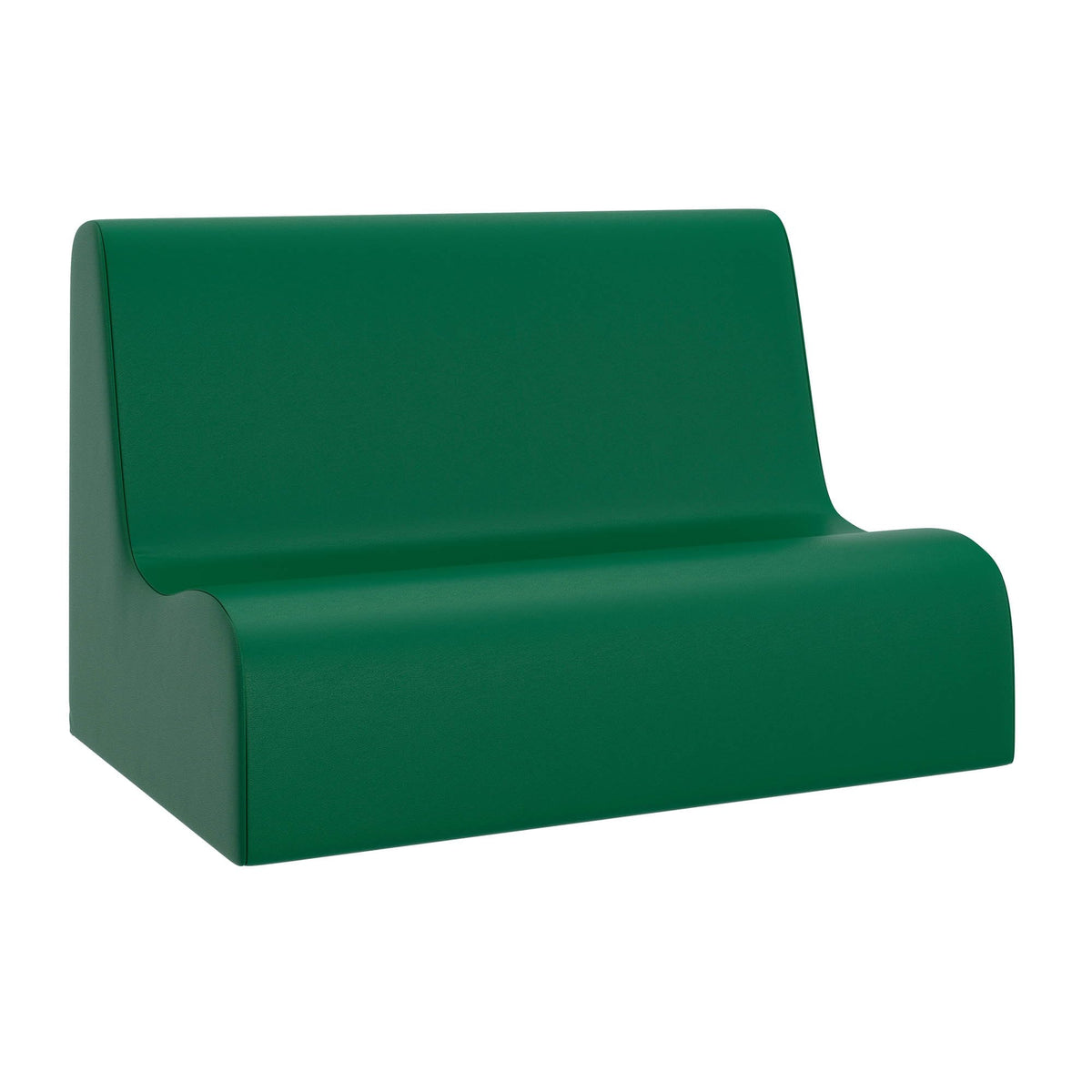 Children's Factory Medium Contour Sofa, Mix-and-Match Kids Chairs, Sofas, Corner Ottomans and Cubes, Foam-Filled and Water-Resistant, Flexible Seating for Classroom Elementary, Fog Blue Kids Couch