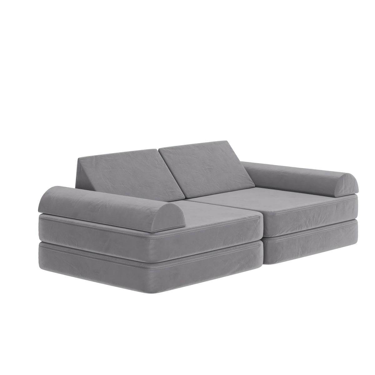 Flash Furniture Kids Play Couch, 6-Piece, 56", Blue