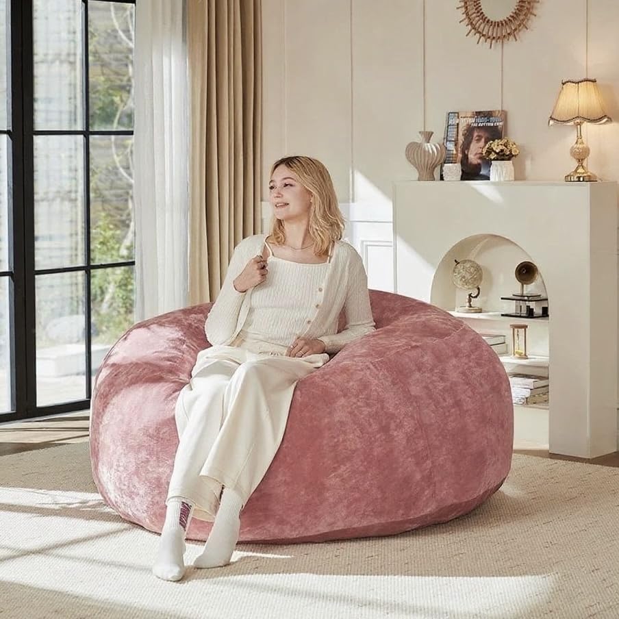6FT Bean Bag Chair, Memory Foam Filled Adult Bean Bag Sofa