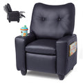 HONEY JOY Kids Recliner, PU Leather Toddler Sofa for Ages 3+ (Pink)