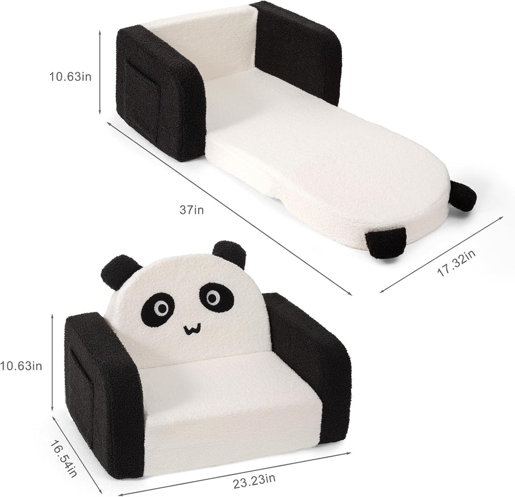Kids Chair, 2-in-1 Comfy Kids Couch Fold Out , Convertible Sofa Chair