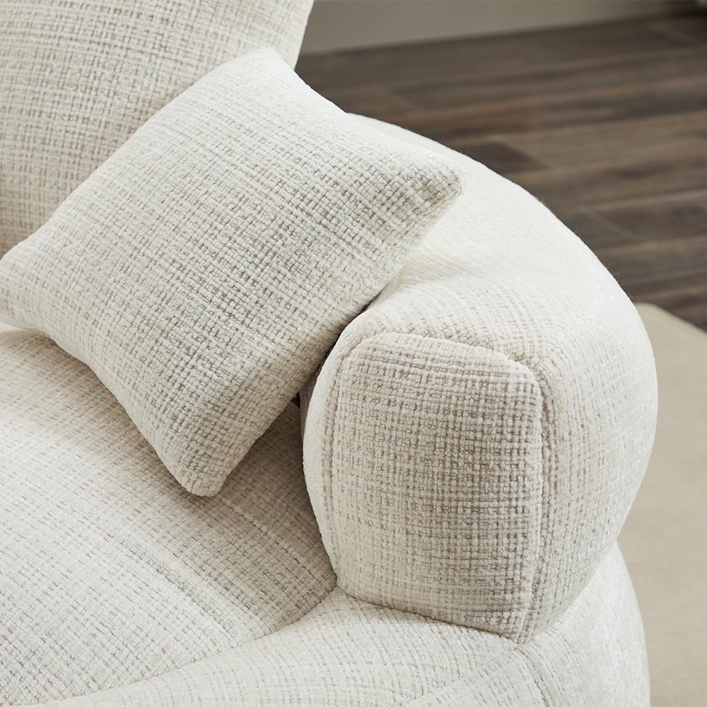 Bean Bag Chair with Pillows,No Assembly Boneless, Easy-Clean Round Beanbag