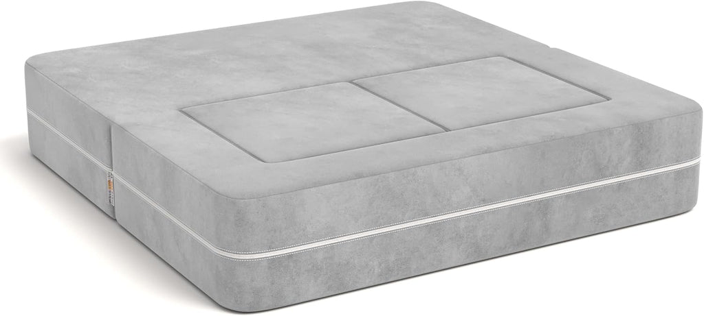 Jaxx Zipline Kids Modular Loveseat & Ottomans/Fold Out Lounger, Platinum