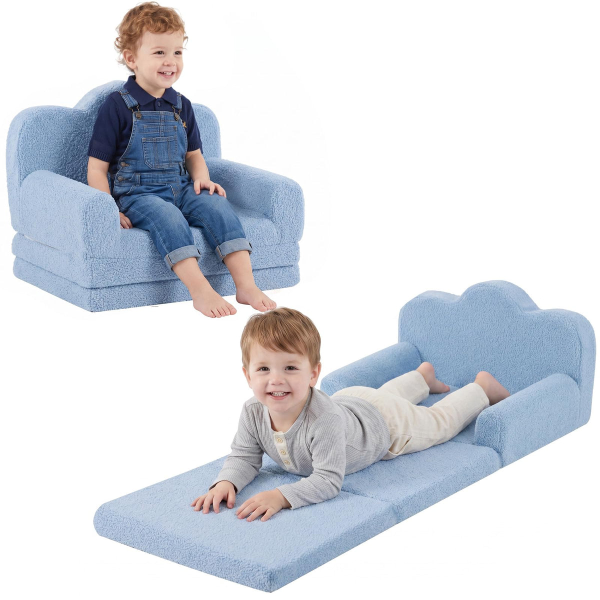 Tiita Kids Sofa, Childrens Couch with Carry Handle, Portable Toddler Foam Sofa Couch, Glow in The Dark Nursery Kids Couch, Lightweight Kids Chair for Playroom, Dorm Room, Small Space, Flower