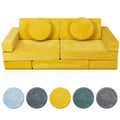 Lunix Replacement Cover for LX15 14pcs Modular Kids Couch, Washable Premium Velvet Fabric, Foam not Included - Stone Gray