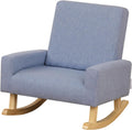 Baby Rocking Chair,Toddler Chair,Kids Chair,Kids Sofa, Shaky Wooden Foot and Linen Fabric,Toddler Rocking Armchair for Boys and Girls Rest (Blue)