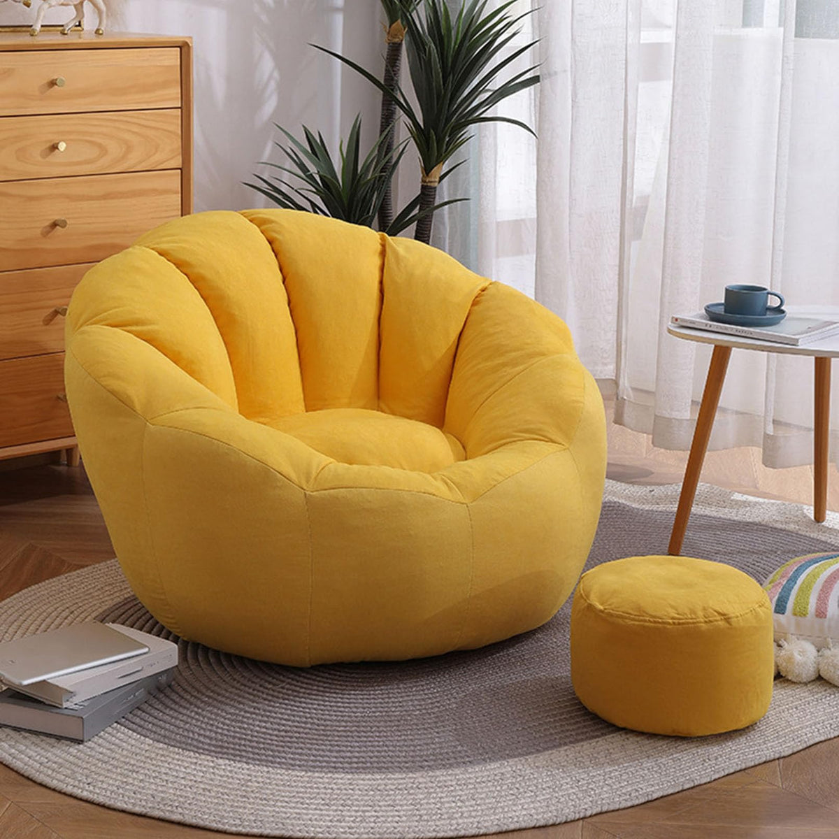 3 ft Bean Bag Chair for Teens, (No Filler) Stuffed Animal Storage Bean Bag Chair Cover Soft Premium Stuffable Bean Bag Chair Cover Leakproof Furniture Protector,Red