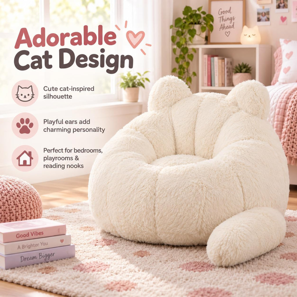 41.7'' W Cat Bean Bag Chair for Kids and Teens
