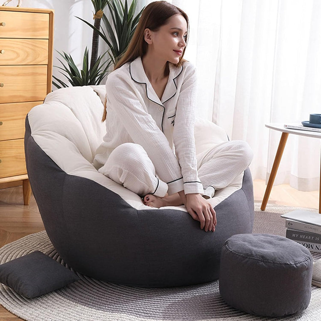3 ft Bean Bag Chair for Teens, (No Filler) Stuffed Animal Storage Bean Bag Chair Cover Soft Premium Stuffable Bean Bag Chair Cover Leakproof Furniture Protector,Red