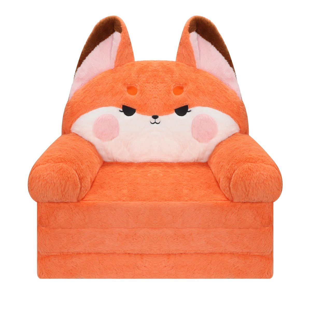 MONKISS Kids Couch, Toddler Chair Comfy, 2 in 1 Fold Out Kids Sofa