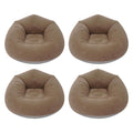 4Pcs Inflatable Chairs, 39.4x23.6in Outdoor Foldable Inflatable Lazy Sofa, Portable Inflatable Bean Bag Sofa Chairs with High-End Foot-Operated Air Pump (Orange)