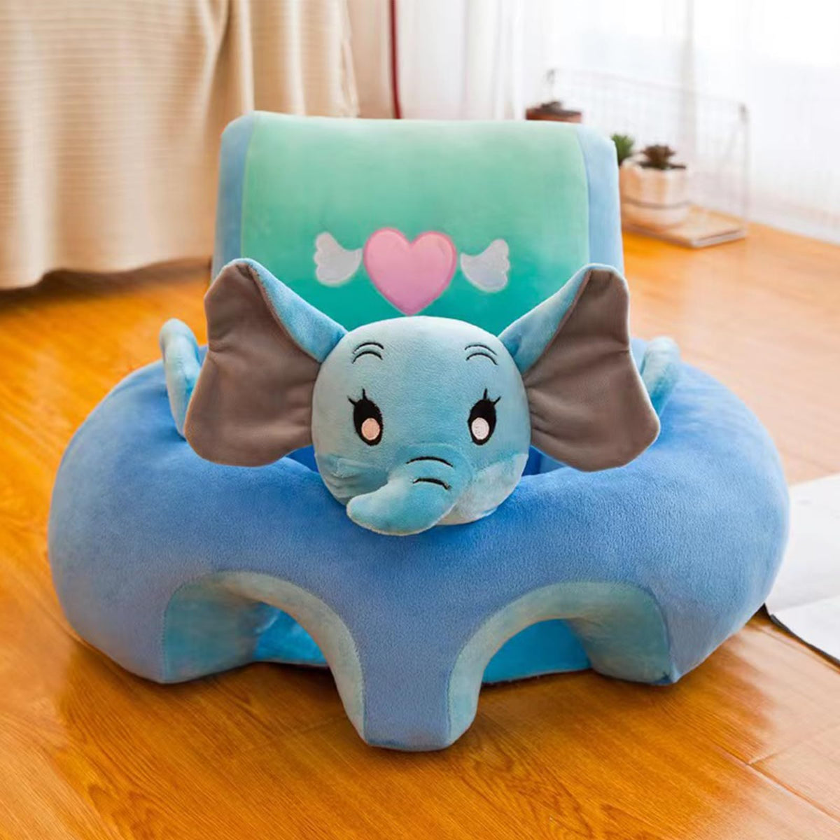 Baby Seat for Babies 3 Months & Up, Sit Me Up Floor Seat for Infants, Cartoon Back Head Support Sitting Infant Sofa, Toddler Plush Animal Shaped Learning Sitting Up Chair (Cow)
