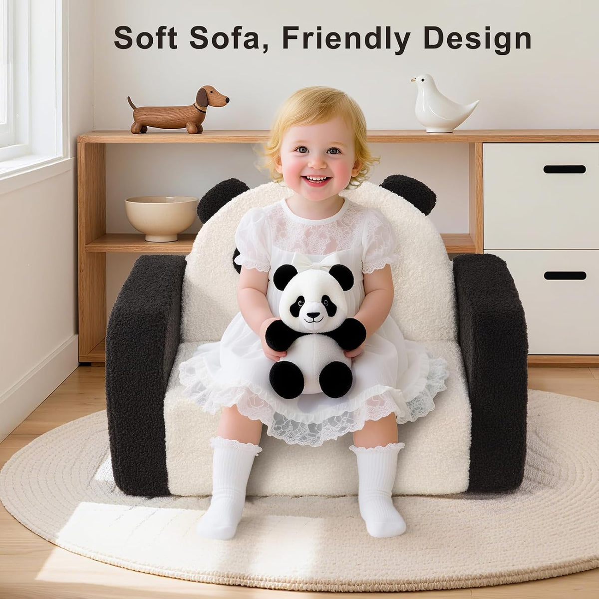 Kids Chair, 2-in-1 Comfy Kids Couch Fold Out , Convertible Sofa Chair